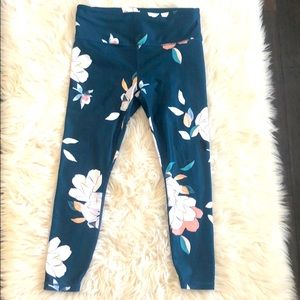 Athleta turquoise floral pant